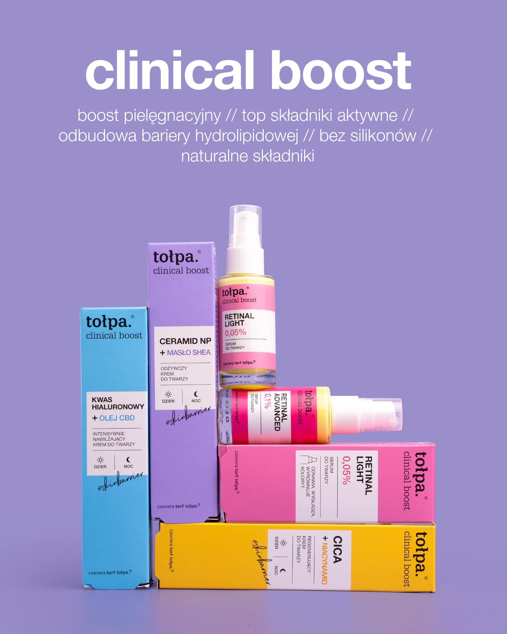 Serum do twarzy z retinalem 0,05% na pierwsze oznaki starzenia Tołpa Clinical Boost Retinal Light - obrazek 3