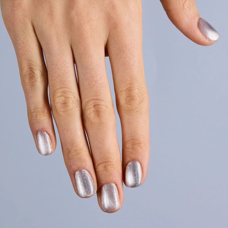 srebrny magnetyczny lakier hybrydowy cat eye