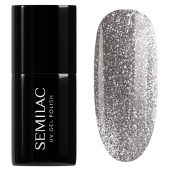 Srebrny lakier Semilac Silver Manetic z efektem cat eye