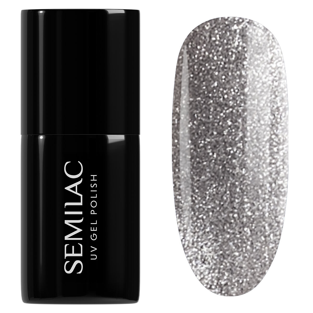 Srebrny lakier Semilac Silver Manetic z efektem cat eye