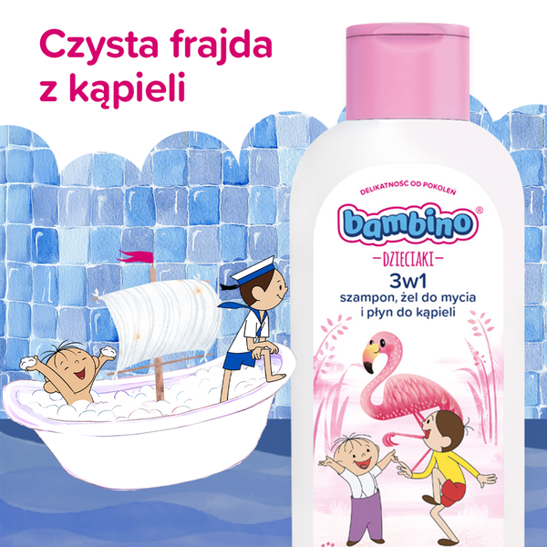 kosmetyk 3w1 dla dzieci do kąpieli i mycia włosów