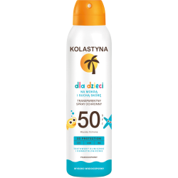 spray SPF50 dla dzieci na mokrą skórę