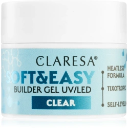 Transparentny żel budujący do przedłużania paznokci Claresa Soft & Easy Clear