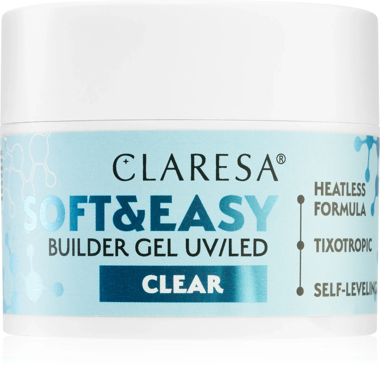 Transparentny żel Claresa Soft & Easy Clear do budowy i wyrównania paznokci