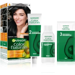 czarna farba do włosów Garnier Color Naturals