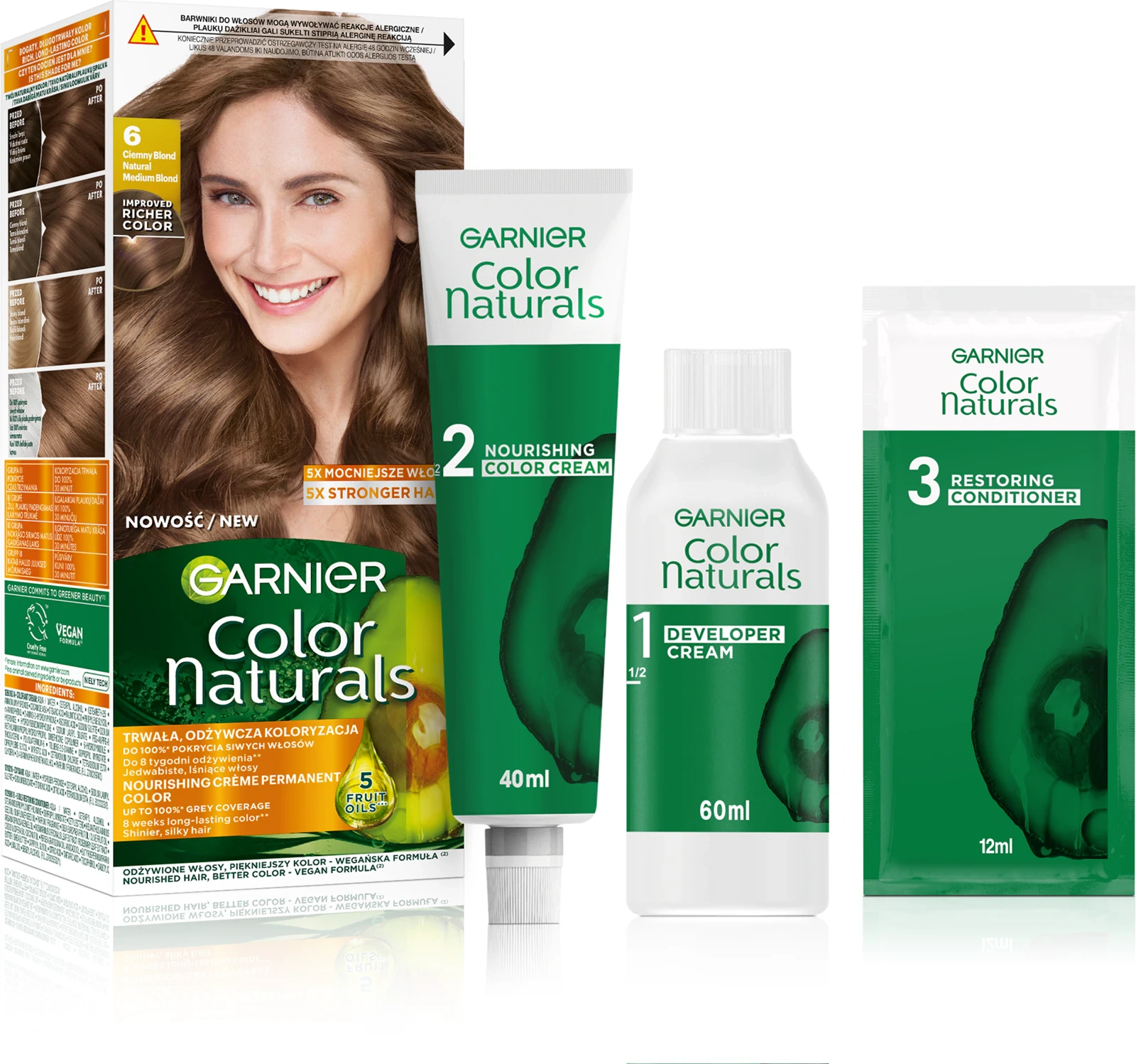 farba do włosów ciemny blond Garnier