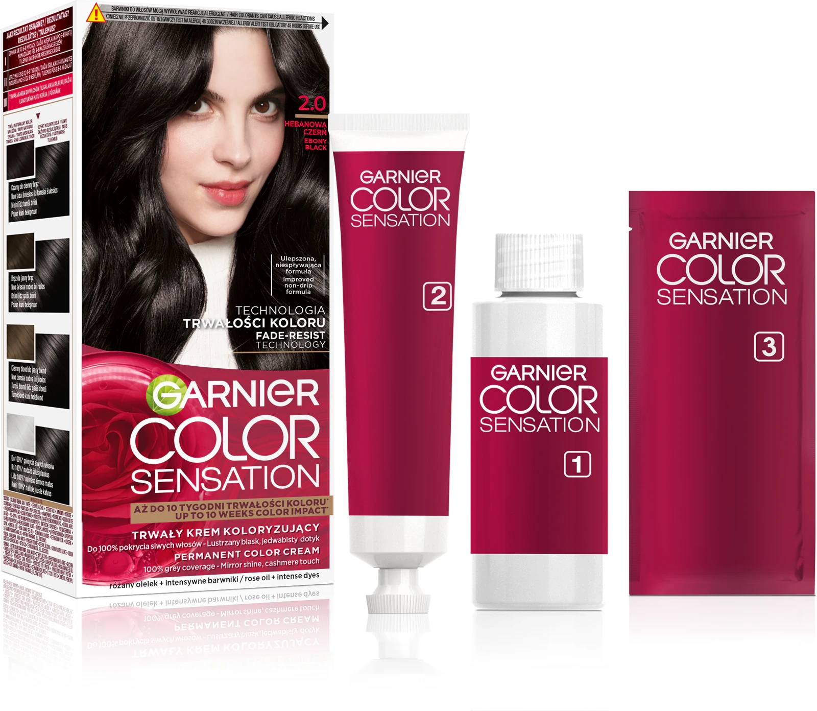 Czarna farba do włosów Garnier Color Sensation 2.0