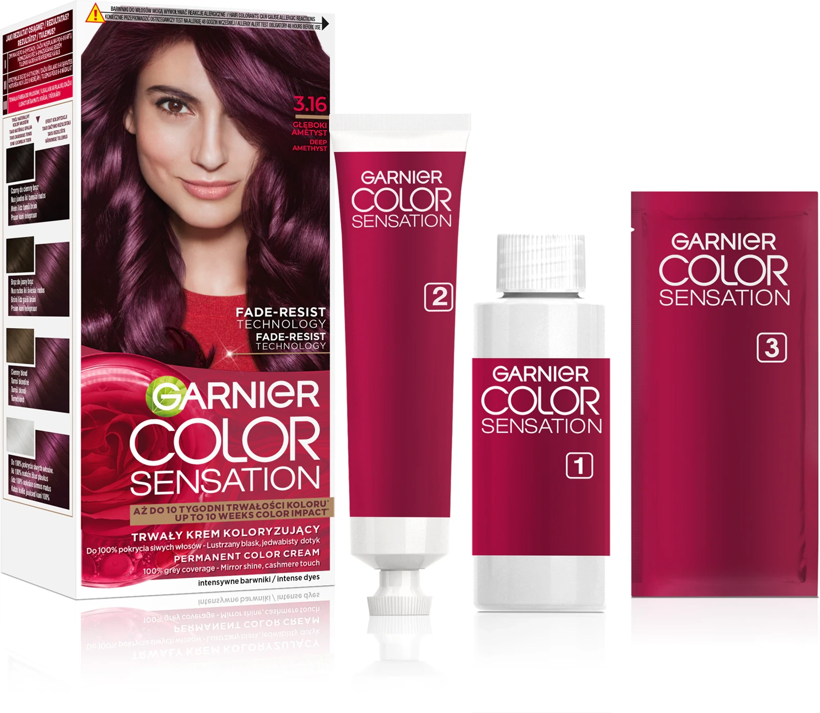 Fioletowa farba Garnier Color Sensation 3.16 do włosów