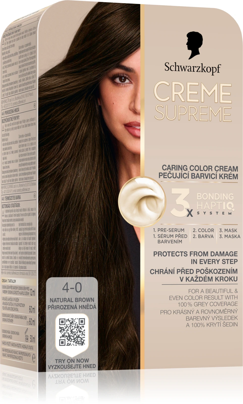 Schwarzkopf Creme Supreme 4 0 farba do włosów Naturalny Brąz
