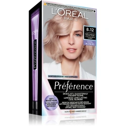 Loreal Preference 8.12 farba do włosów Jasny Popielaty Beżowy Blond