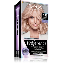 Loreal Preference 9.12 farba do włosów Bardzo Jasny Popielaty Beżowy Blond