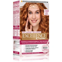 Loreal Excellence Creme 7.43 farba do włosów Blond Miedziano Złocisty