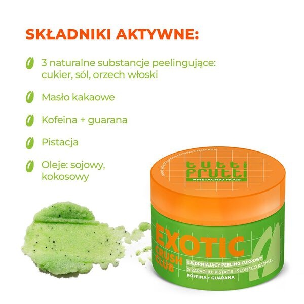 peeling do ciała o zapachu pistacji