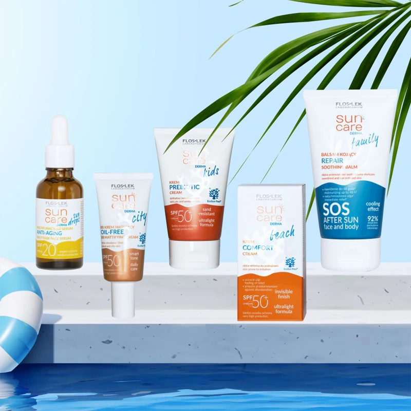 Ultralekki krem do twarzy i ciała SPF50+ Floslek Sun Care Derma Beach Comfort - obrazek 3