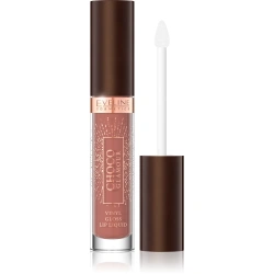 Winylowa pomadka w płynie z efektem glossy lips Eveline Choco Glamour 01 Ruby Chocolate