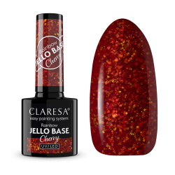 Baza Claresa Rainbow Jello Cherry wiśniowy kolor efekt folii