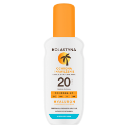emulsja SPF20 w sprayu z kwasem hialuronowym