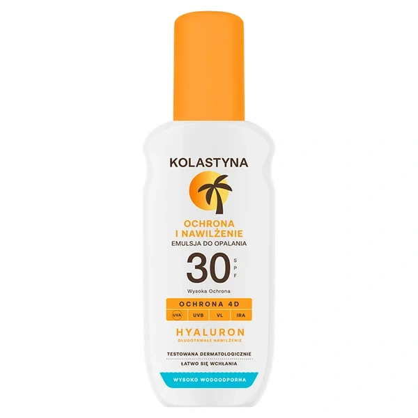 emulsja SPF30 w sprayu z kwasem hialuronowym