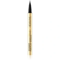 Wodoodporny precyzyjny czarny eyeliner w pisaku Eveline Wonder Match