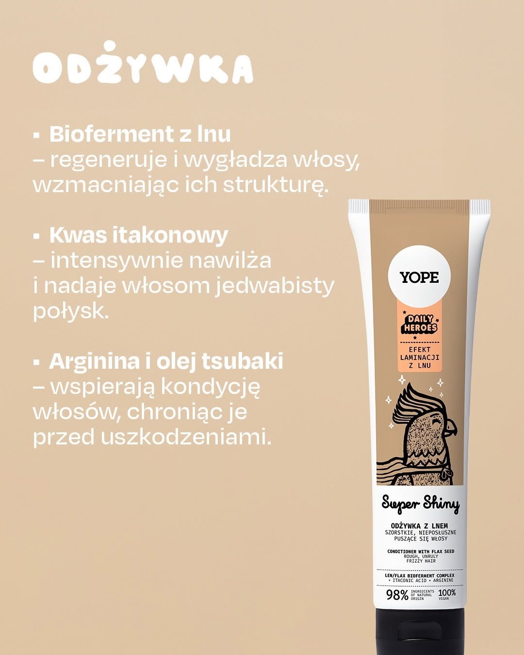 odżywka z biofermentem z lnu do włosów