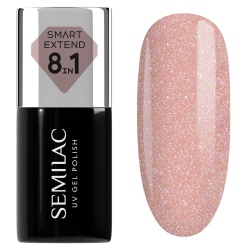 Beżowa połyskująca baza Semilac Smart Extend 804 Glitter Soft Beige