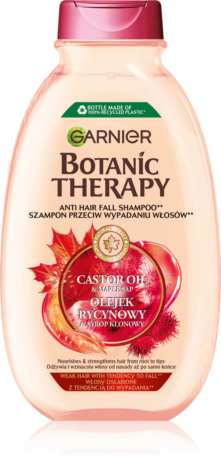 szampon Garnier z olejkiem rycynowym do słabych włosów