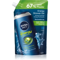 zapas żelu pod prysznic Nivea Men Energy z miętą