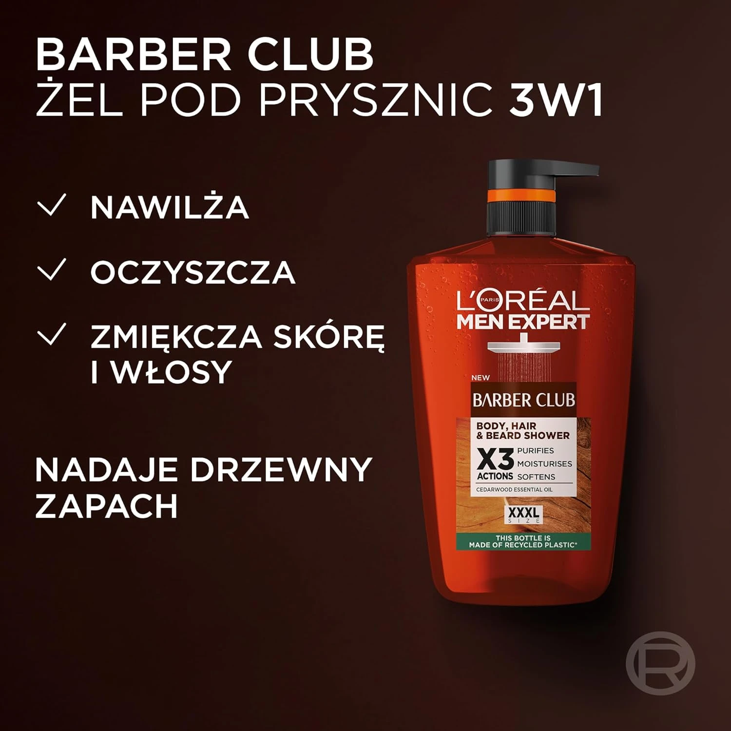 męski żel pod prysznic z olejkiem cedrowym