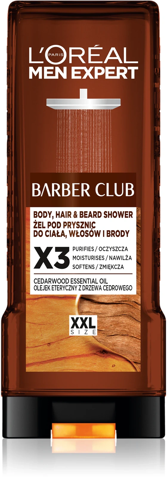 żel pod prysznic Loreal Barber Club z olejkiem cedrowym