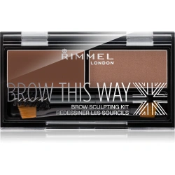 Zestaw do stylizacji brwi Rimmel Brow This Way 002 Medium Brown
