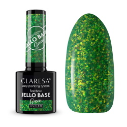 Baza Claresa Rainbow Jello Green szmaragdowy efekt folii