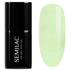 Lakier Semilac Green Groove cytrynowa zieleń z opalizującym blaskiem