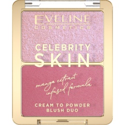 Kremowy róż do policzków Eveline Celebrity Skin Duet 01 Soft Harmony