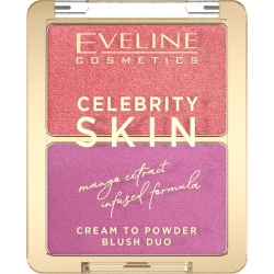 Kremowy róż do policzków Eveline Celebrity Skin Duet 02 Sunset Flush