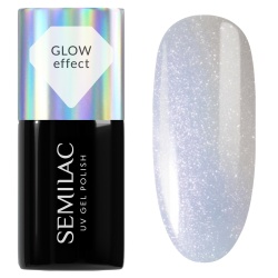 Semilac Glow Nails lakier hybrydowy 986 Milky Blue Glow