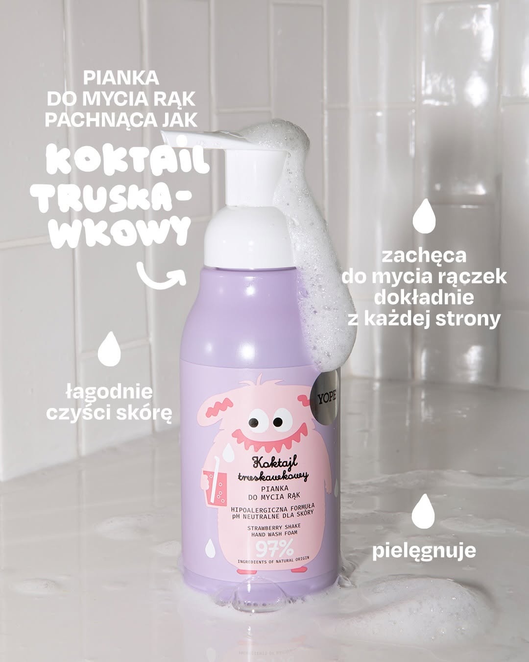 pianka do mycia rąk dla dzieci