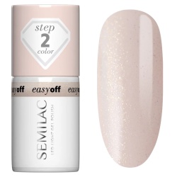 Jasnoróżowy lakier Semilac Milky Dust clean nails subtelny brokat