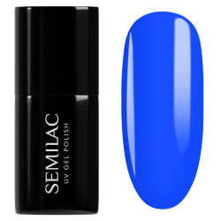Kobaltowy lakier Semilac Berry Blue pełne krycie od pierwszej warstwy