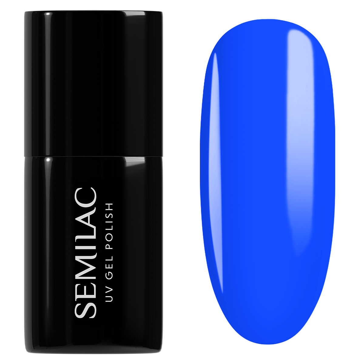 Kobaltowy lakier Semilac Berry Blue pełne krycie od pierwszej warstwy
