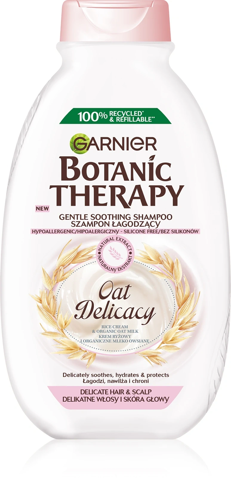 Delikatny, wegański szampon łagodzący Oat Delicacy Garnier Botanic Therapy