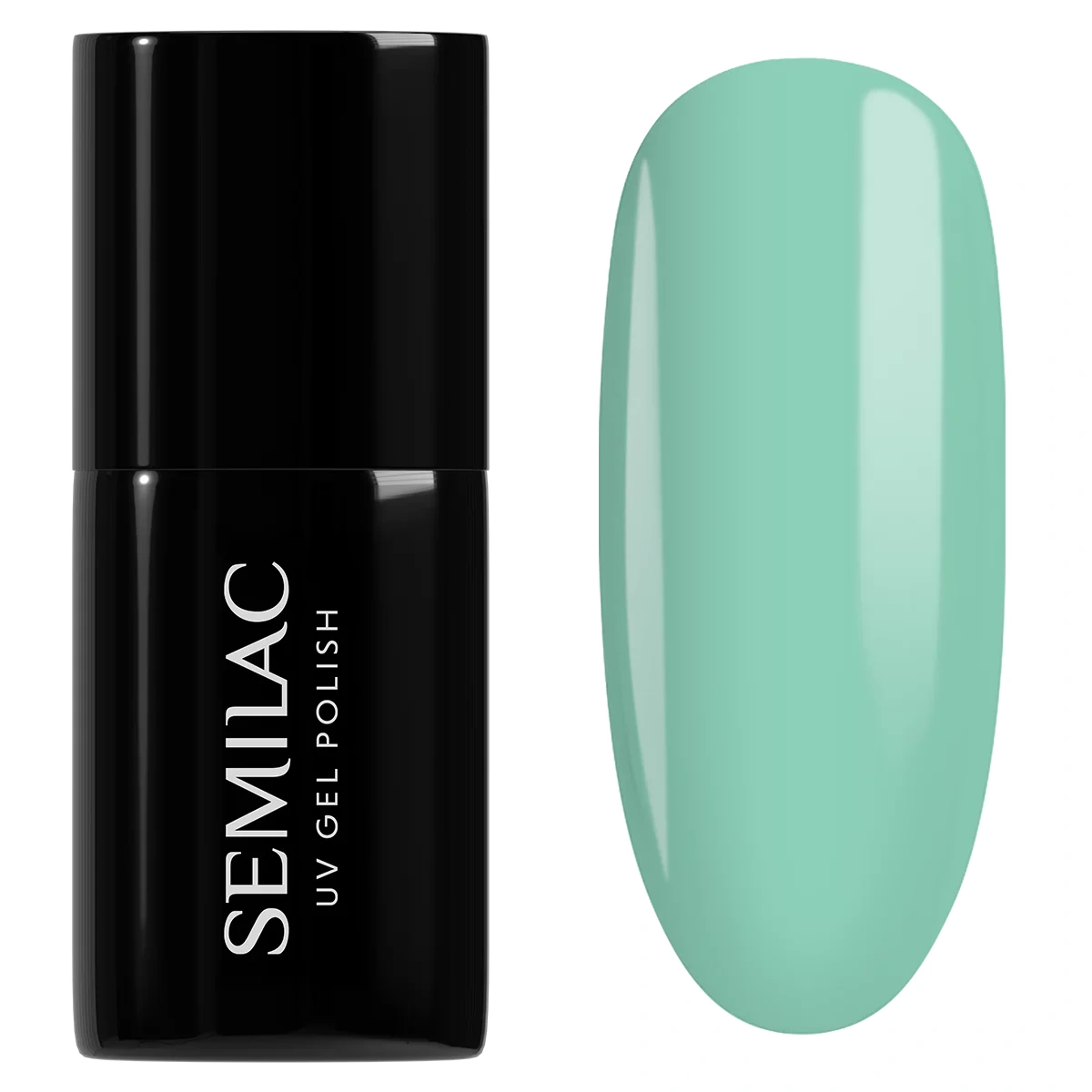 Mleczno-miętowy lakier Semilac Jelly Mint z efektem jelly