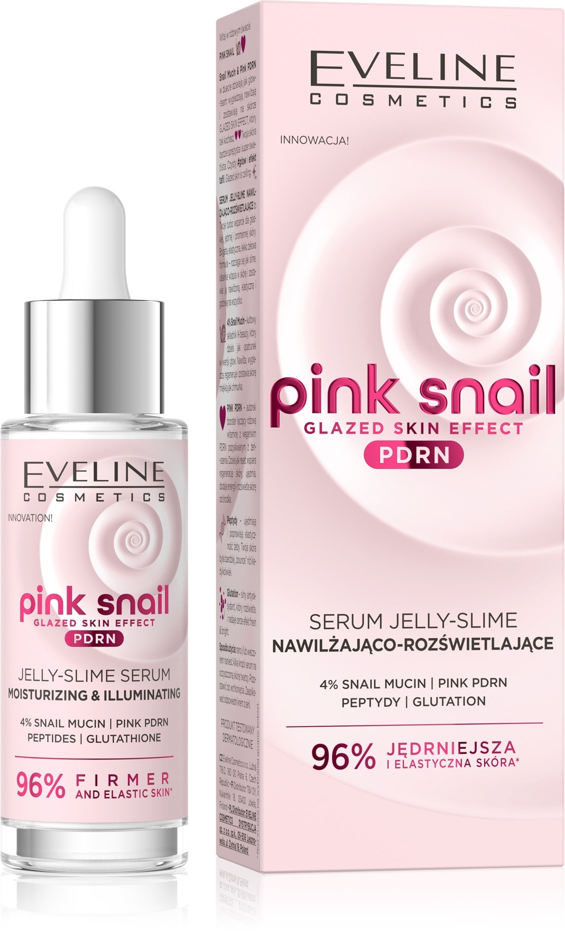 serum nawilżające do cery odwodnionej Eveline Pink Snail