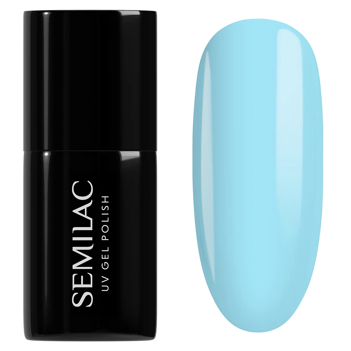 Pastelowy błękitny lakier Semilac Bubbly Blue 974