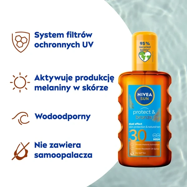 olejek do opalania SPF 30 na plażę