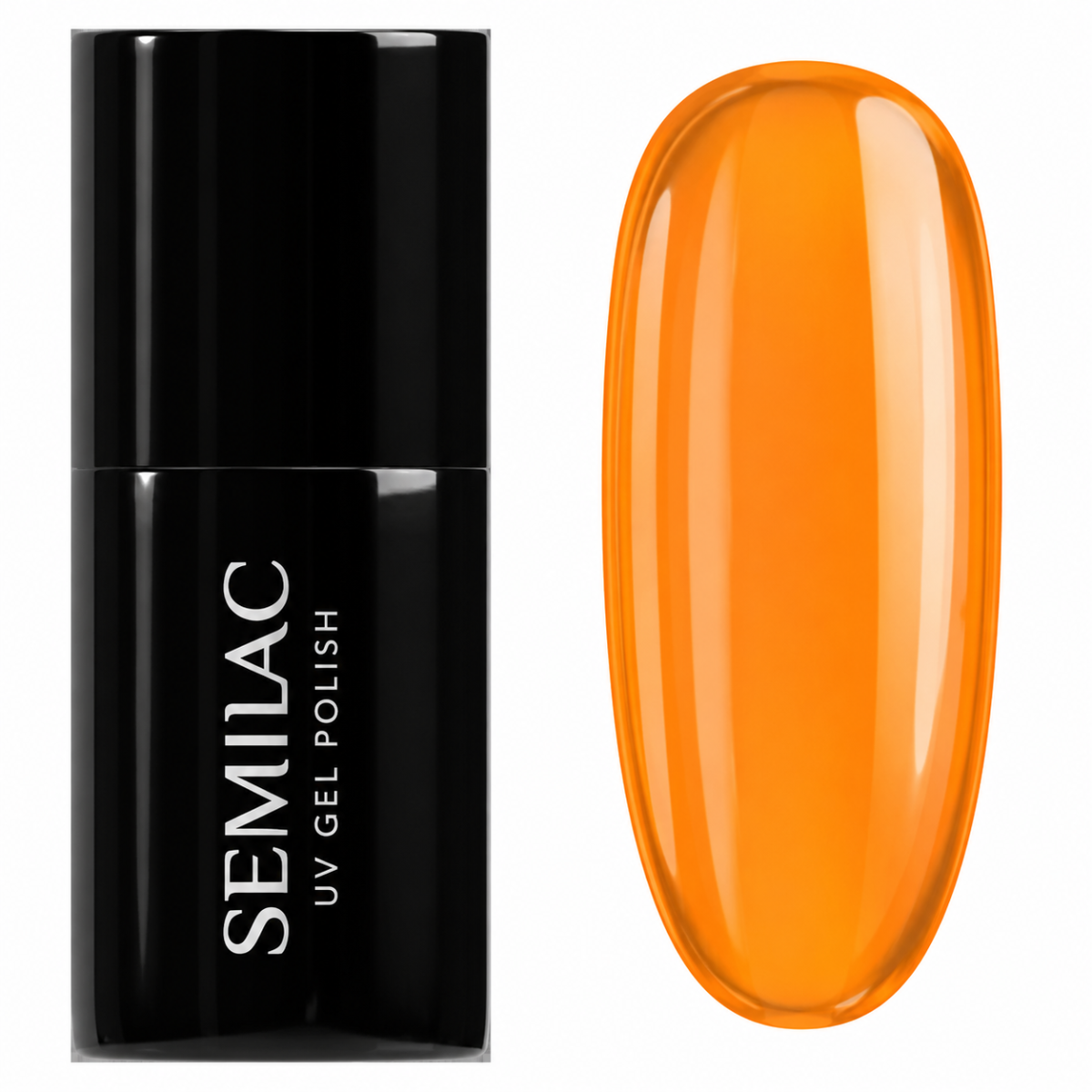 Lakier Semilac Jelly Papaya szklisty efekt jelly na lato