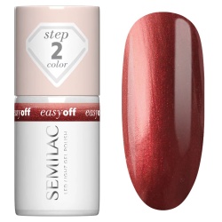 Rdzawo-czerwony lakier Semilac Russet Red perłowy połysk na jesień