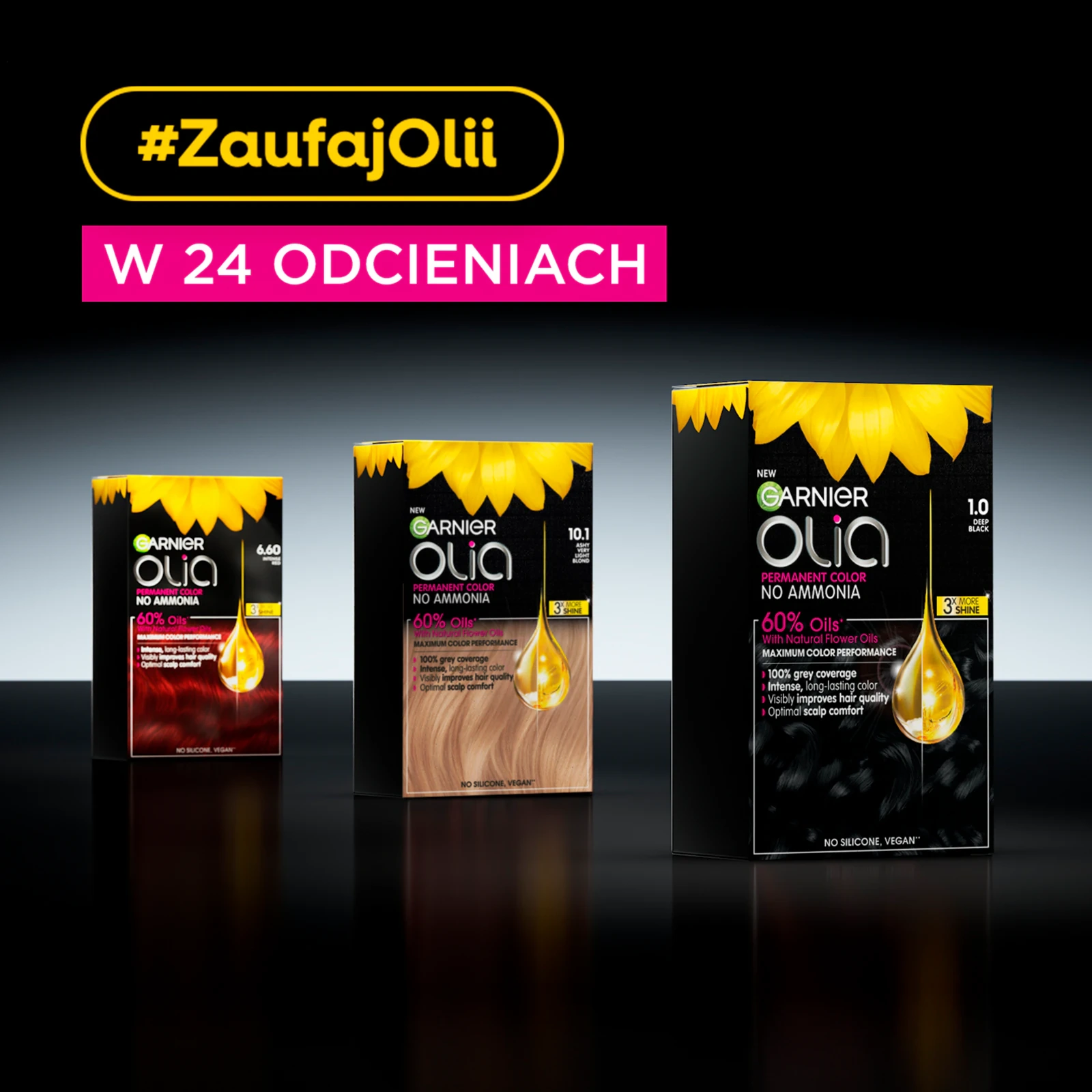 Garnier Olia farba bez amoniaku Głęboka Czerń