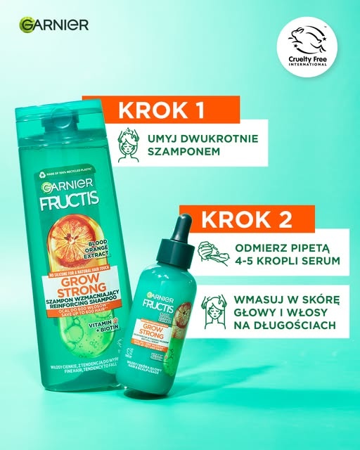 Garnier Fructis Grow Strong Orange szampon przeciw wypadaniu włosów