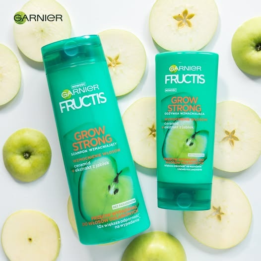 Wzmacniający szampon z ceramidem i ekstraktem z jabłek do włosów osłabionych i łamliwych Garnier Fructis Grow Strong - obrazek 6