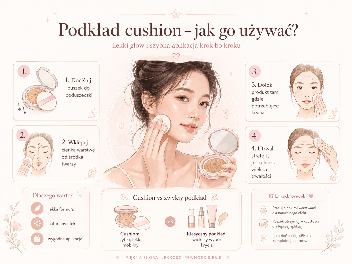 jak nakładać podkład cushion